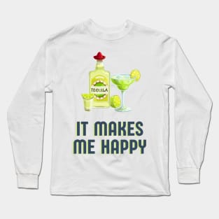 Tequila margarita cocktail funny cocktail quote Long Sleeve T-Shirt